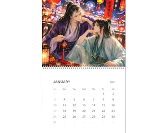 Thousand Autumns 2027 Wall Calendar, Qian Qiu Calendar, Shen Qiao Yan Wushi, Anime Wall Calendar, Danmei BL Gift, Fantasy Decor