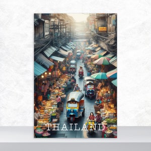 タイのポストカード旅行プリントカードタイ旅行ギフトホリデー写真タイストリートアート写真タイストリートアート