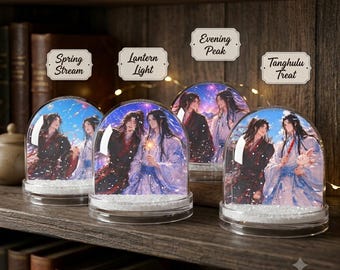 Mo Dao Zu Shi Christmas Snow Globe, Grandmaster of Demonic Cultivation Gift, MDZS Holiday Decor, (Two-Sided Design)