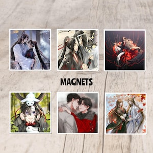 MDZS Grandmaster of Demonic Cultivation Wangxian Mo Dao Zu Shi Lan Wangji Wei Wuxian BL Manhwa Yaoi Manga MDZS Magnets Bl manhua Magnets