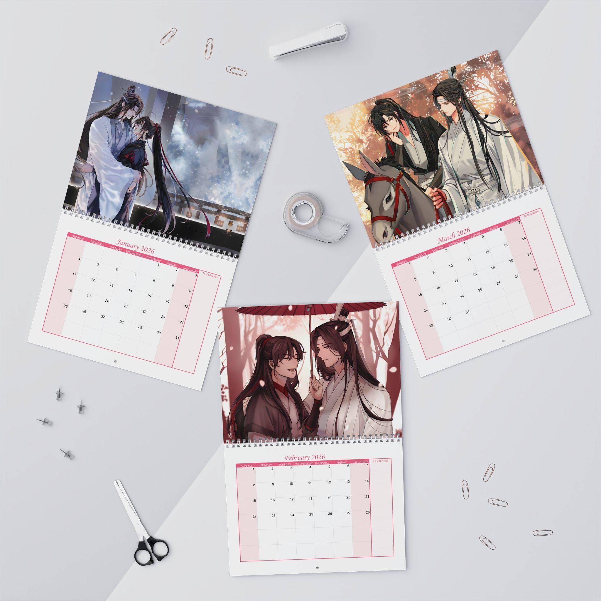 Mdzs Calendar 2026 Lan Wangji Wei Wuxian Mo Dao Zu Shi Wangxian