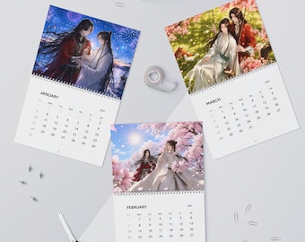 Heaven Official's Blessing Calendar 2027, TGCF Wall Calendar, Hua Cheng Xie Lian Calendar, BL Anime Merch, Yaoi Gift