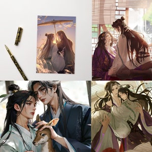 Mil Outonos mangá Danmei Shen qiao x Yan wushi BL Manhwa Donghua Yan Shen Manhua Yaoi Cartões postais