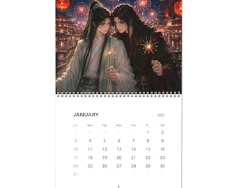 Scum Villain's Self-Saving System 2027 Wall Calendar, Shen Qingqiu & Luo Binghe Art SVSSS Calendar