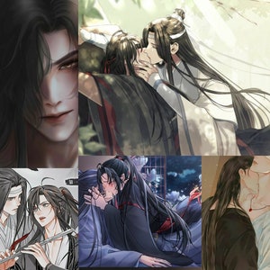 Carte postale Mo Dao Zu Shi, grand maître sauvage de la culture démoniaque MDZS Le fondateur du diabolisme Wei Wuxian Lan Zhan Yaoi Cartes photo