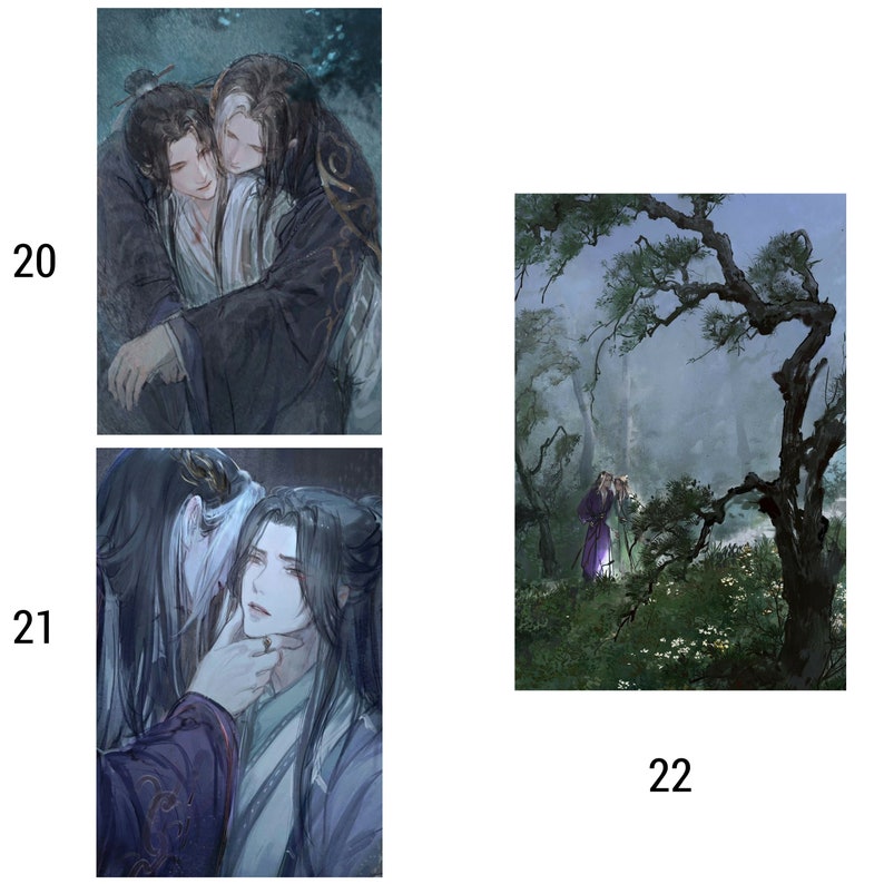 Thousand Autumns Yan Wushi Shen qiao BL manga Thousand autumns Qian Qui Manhua Yaoi Manhwa Postcards image 9