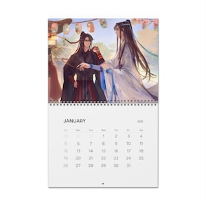 Mo Dao Zu Shi Calendars 2025 MDZS BL The Untamed Calendar Grand master of Demonic Cultivation Yaoi Anime Calendar