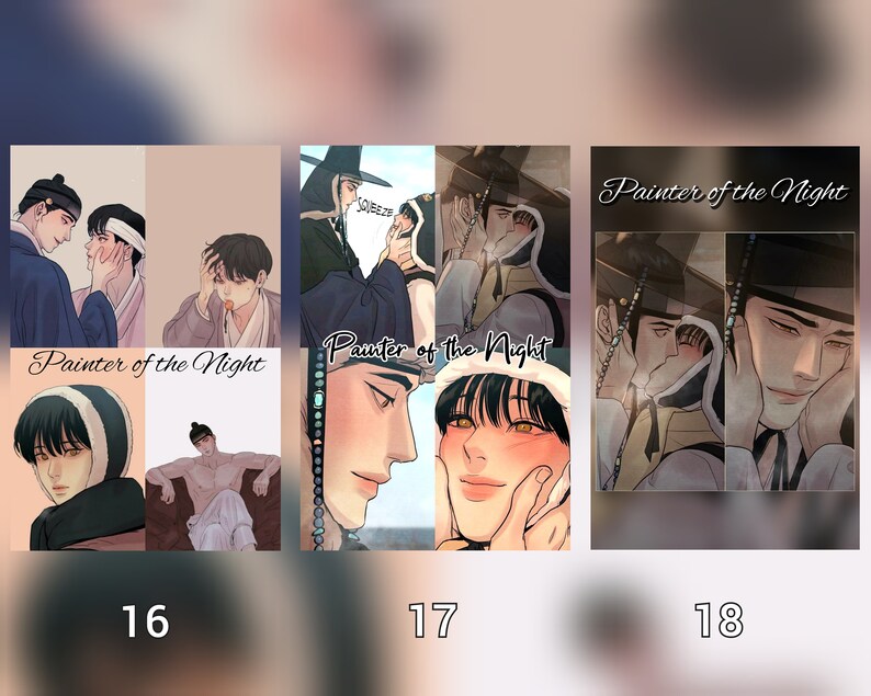 Pintor de la noche Manhwa Manga Yaoi Seungho Nakyum Photocards - Etsy