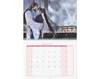 MDZS Calendario de pared 2026 - BL Yaoi Anime, Mo Dao Zu Shi, regalo navideño