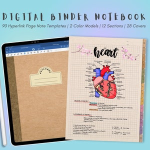Digital Notebook, Student Notebook, Notebook Journal, Digital Notes, GoodNotes Notebook, Ipad Notebook, Dotted, Lined, Grid, Cornell