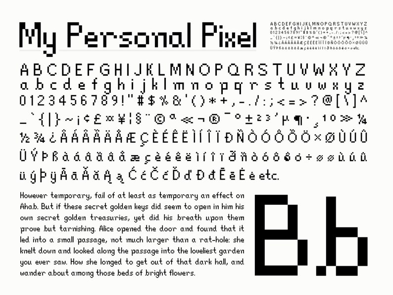 Pixel Font, My Personal Pixel Font, Handwriting Inspire Font, Planner Font, Cute and Simple. image 1