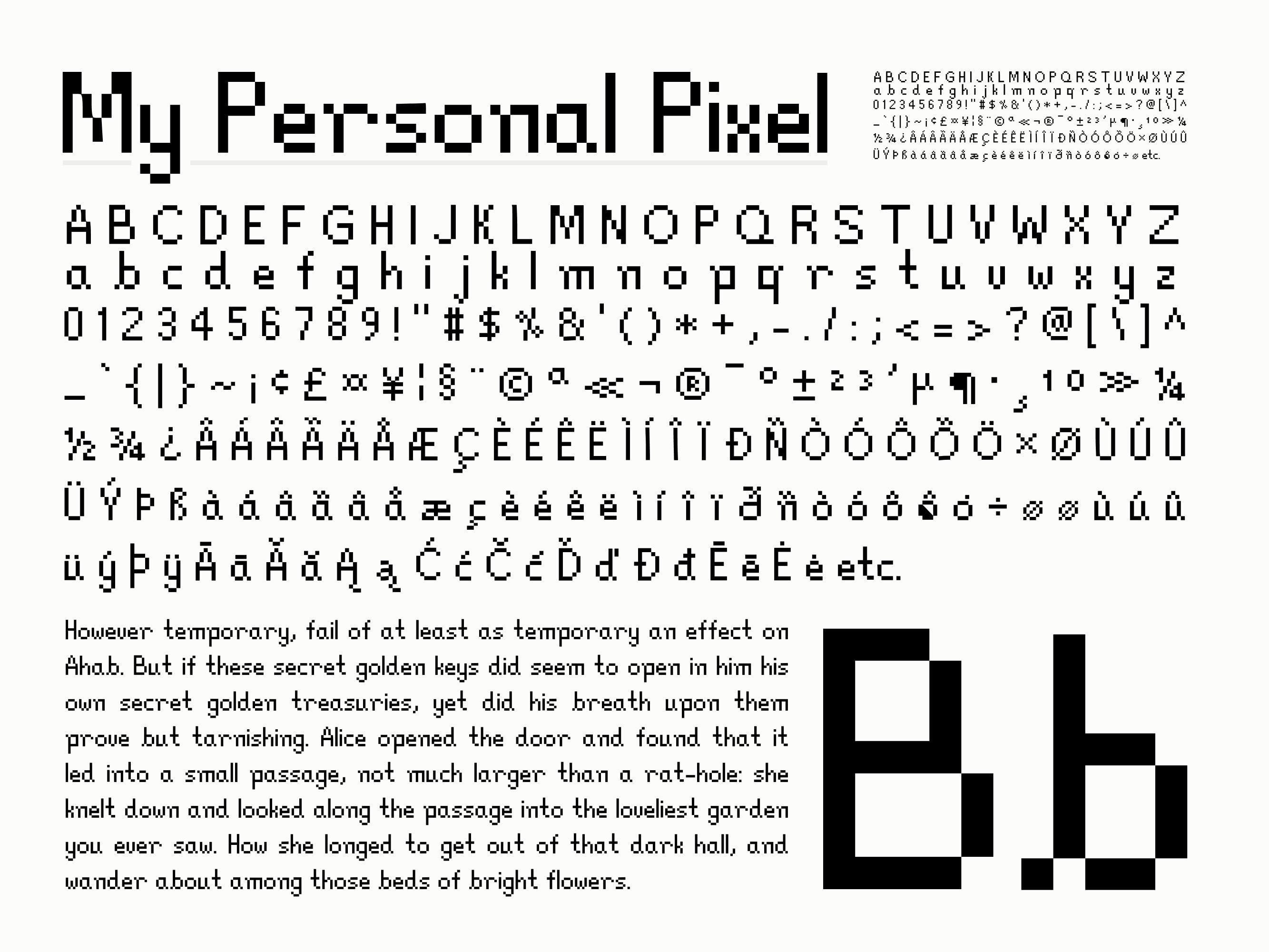 Pixel Font My Personal Pixel Font Handwriting Inspire Font Planner 