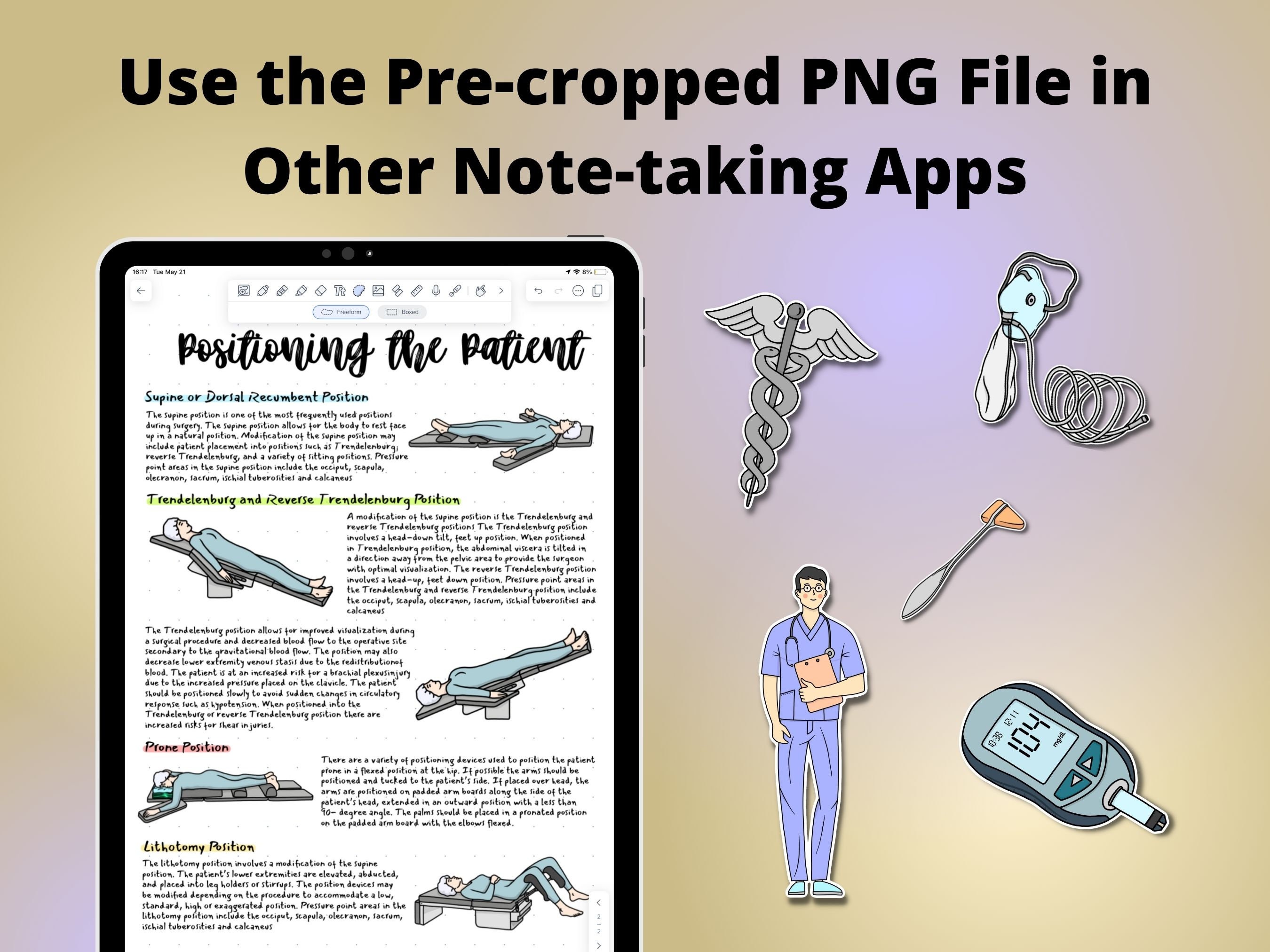 160 Customizable Medical Stickers, Nurse Stickers, Goodnotes Stickers ...