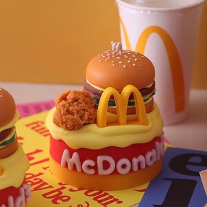 Hamburger Candle, Big Mac Candle, M, Aroma Burger Fried Chicken Candle, Fun Food Candle, Scented Candle, Party Candle