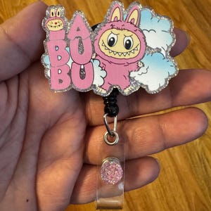 Labubu badge reel
