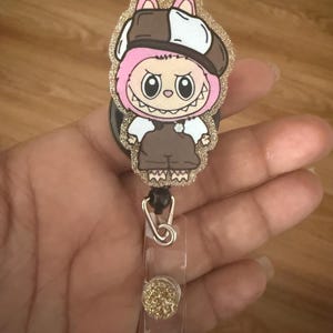 Labubu badge reel