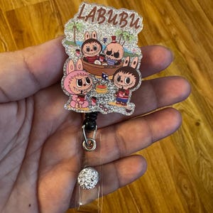 Labubu badge reel