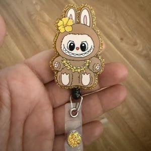 Labubu badge reel