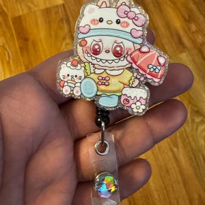 Labubu badge reel