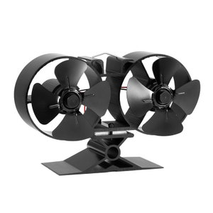 CRSURE Wood Stove Fan, 8 Blades Double Motors Fireplace Fan, Dual Fan for  Hea