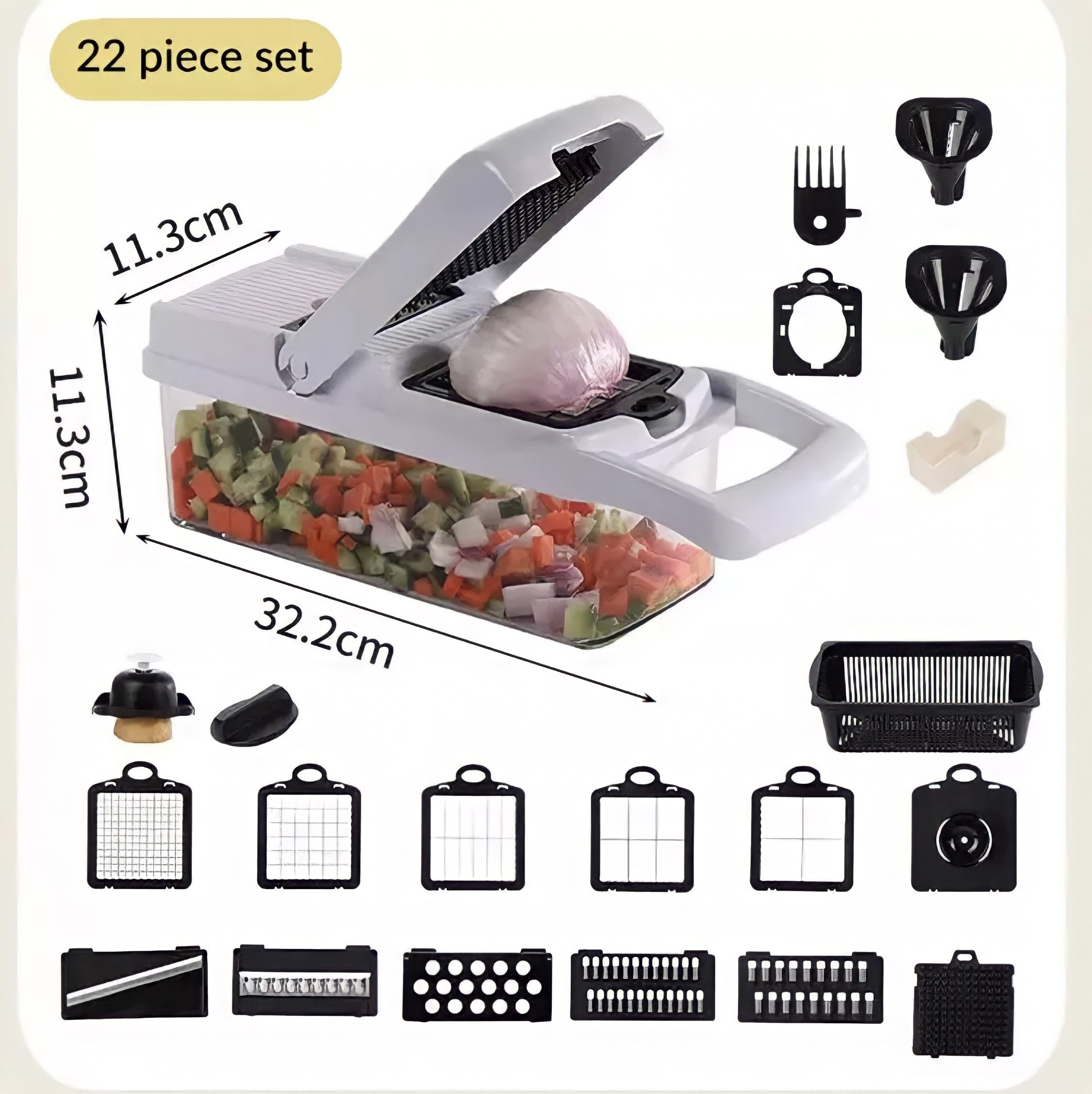 Tallin Manual Plastic Slap Chop Chopper For Kitchen Vegetables And Fruits