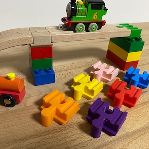 Brio treinbaan naar Duplo connector - 5 of 10 stuks