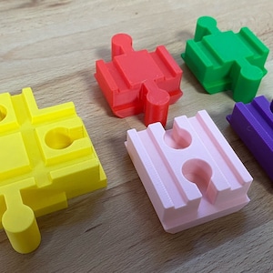 Brio-treinrail naar Duplo-adapters - 4-weg, mannelijk-mannelijk en vrouwelijk-vrouwelijk