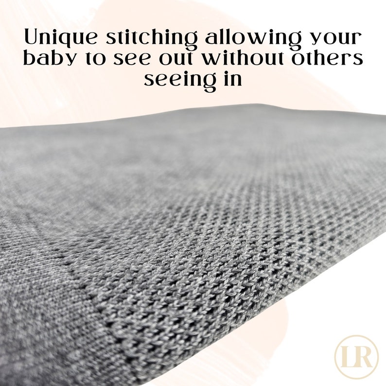 Peekaboo: The Ultimate Breathable Knit Nursing Cover by Little Rou Includes Free Mesh Laundry Bag Grey image 4