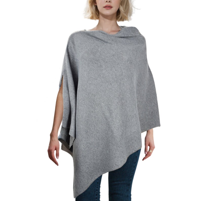 Peekaboo: The Ultimate Breathable Knit Nursing Cover by Little Rou Includes Free Mesh Laundry Bag Grey image 2