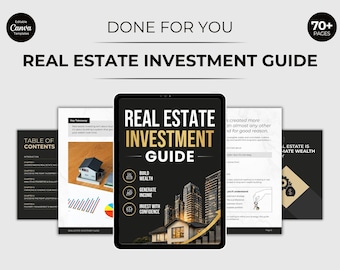 Real Estate Investment Guide Template | Canva Ebook | Realtor Lead Magnet (PDF)