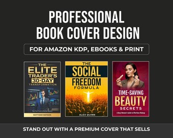 Custom Book Cover Design for Amazon KDP, eBook Cover Design, Paperback Cover, Kindle Cover, Professional Book Cover Service