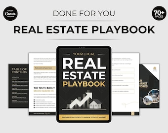 Real Estate Playbook Template | Realtor Client Guide (Canva PDF)