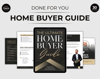 Home Buyer Guide Canva Template | Realtor Lead Magnet (Digital Download)