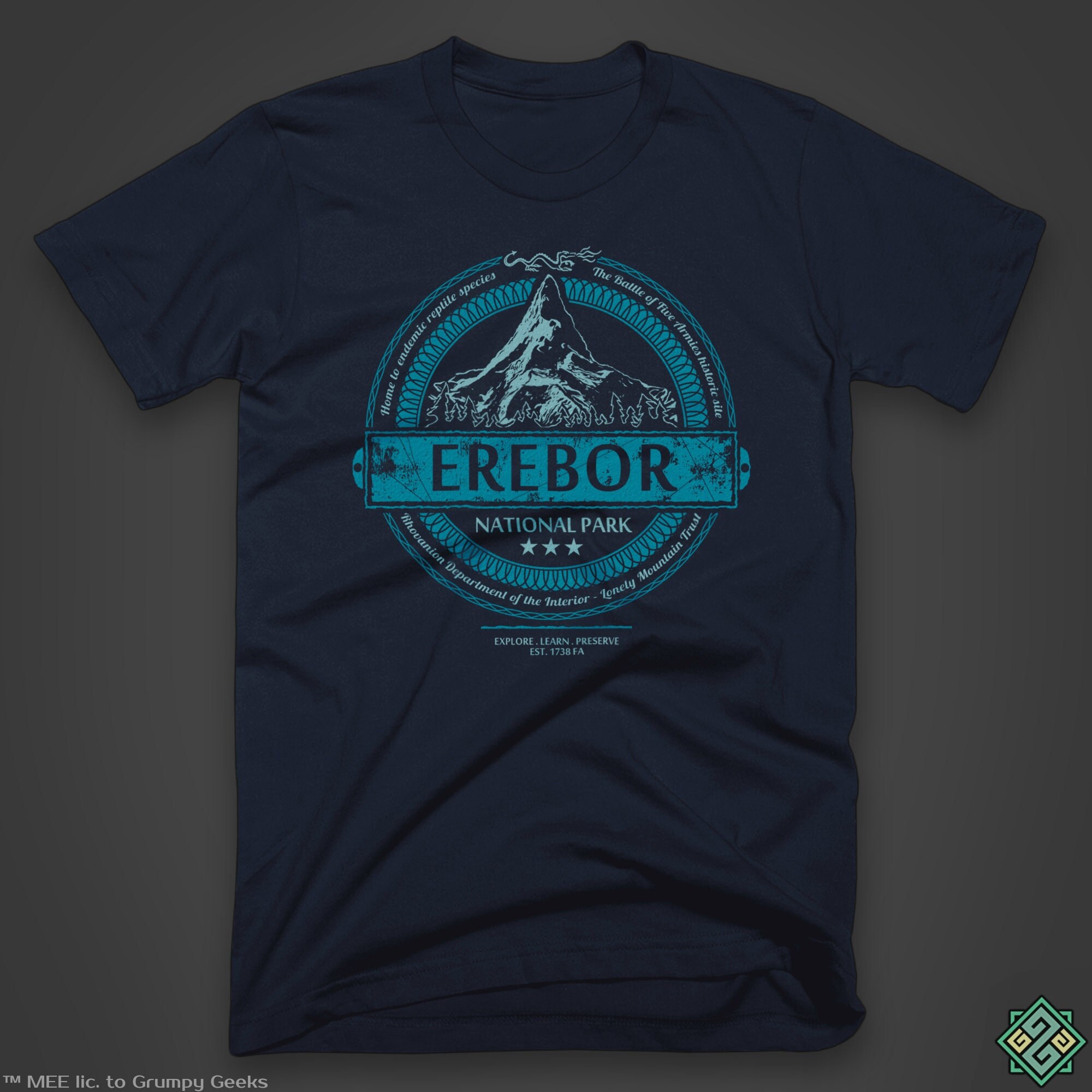 T-shirt Unisex Lord Of The Rings Enterprise Earth Tour | Taille S à 5XL | Noir Coton | Neuf Étiqueté