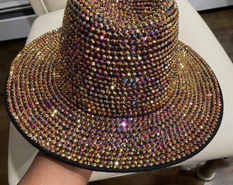 Bling Rhinestone Fedora Hats - Etsy