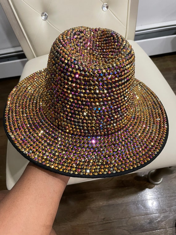 Bling Rhinestone Fedora Hats - Etsy