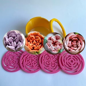Nr. 2 Tülle Set für Zuckerguss Piping Tüllen Kunststoff Verzieren Tipps 5 Stück Dekorieren Werkzeuge Kuchen Dekorieren Geschenk und Marshmallow Blumen