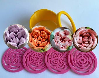 Juego de 5 boquillas para glaseado de flores para decorar pasteles