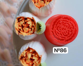 Boquilla de flor de malvavisco: Punta de glaseado XXL con forma de tulipán, para decoración de pasteles