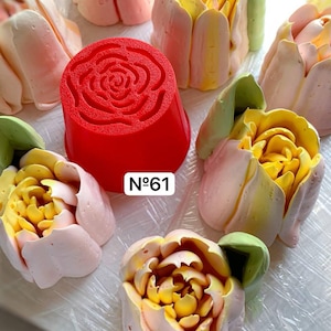 No13 Spritztülle, Marshmallow Blüten, XXL Tulpe, Tülle für Zuckerguss, Dekorierwerkzeug Kuchen dekorieren, große Spitze Zephyr Tulpe Essbare Blüten