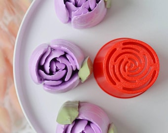 Boquilla para glaseado Tulip XXL con decoración de flores de malvavisco: herramienta Zephyr de punta grande para repostería y glaseado.