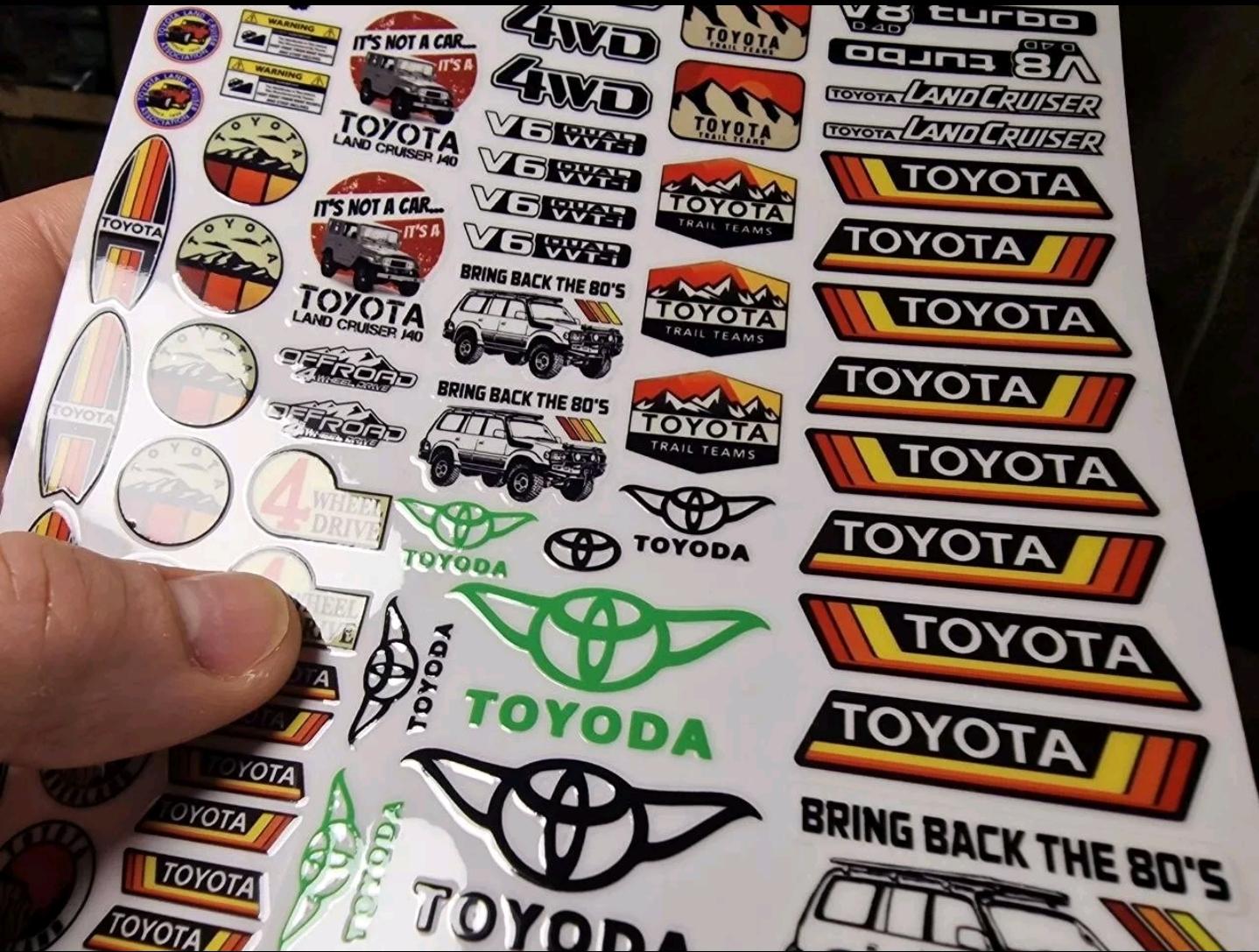 Toyota Land Cruiser RC Decals, 1/10 Scale - Etsy