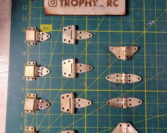 Bisagras de carrocería de bronce para Toyota FJ40 RC4WD, accesorios a escala 1/10 (juego de 10 piezas)