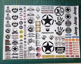 Calcomanías para Jeep RC, escala 1/10