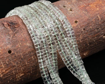 Genuine Green Amethyst Faceted Washer beads 5-7 MM Fine Faceted Amethyst Wheel Beads, AAA Green Amethyst Tyre Shape Beads For Jewelry Making