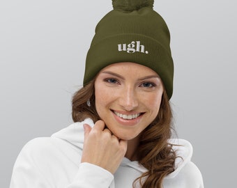 Ugh geborduurde Pom Pom Beanie - stijlvolle en gezellige hoofddeksels voor de winter