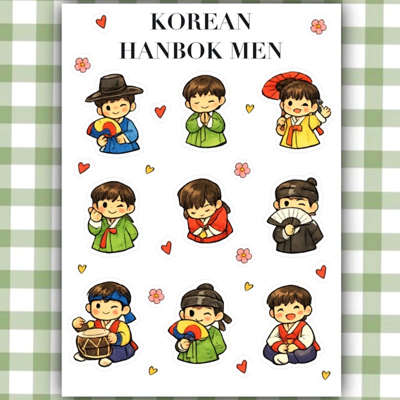 Sticker Paze Hanbok Sticker Sheet - Etsy