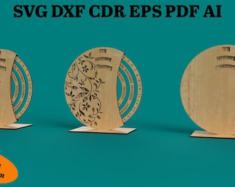 Perpetual calendar, Eternal calendar, Calendar table decor, Calendar laser cut file- svg+dxf+cdr+eps