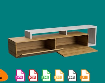 TV Stand Woodworking Plans: CNC Files (Digital Download)