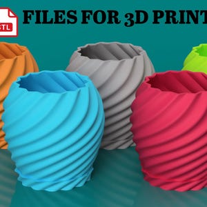 Plant Pot STL File for 3D Printing – Minimalist Planter Design for Custom Home Decor